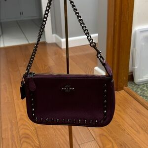 Coach 2019 Nolita Plum Studded Leather Bag in EUC